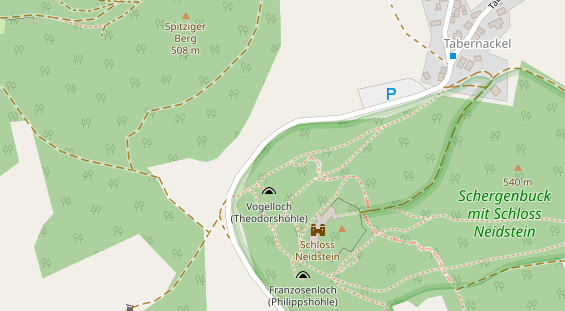 Hochzeitslocation auf Satellitenbild