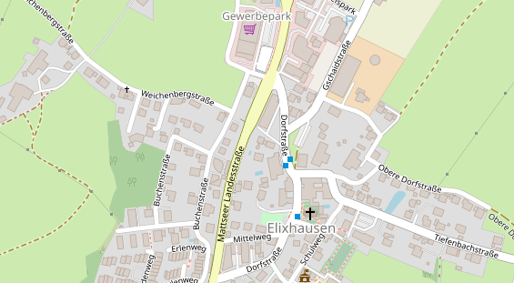 Hochzeitslocation auf Satellitenbild