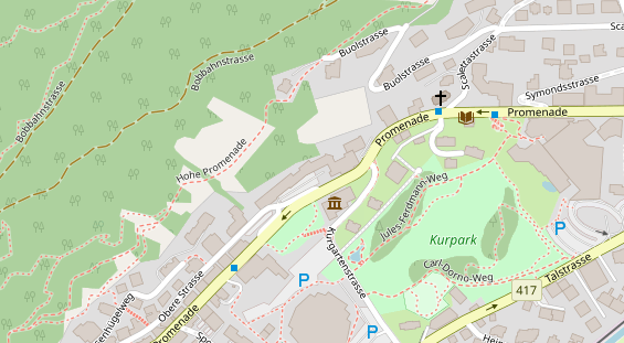 Hochzeitslocation auf Satellitenbild