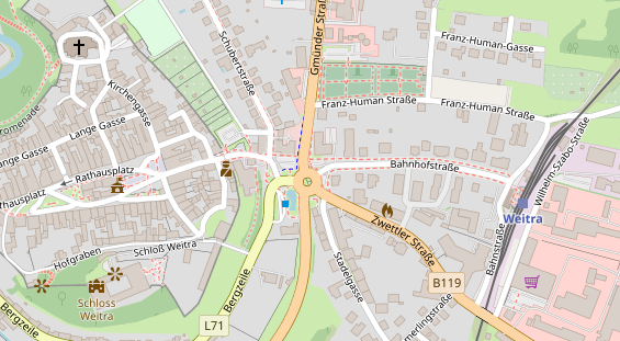 Hochzeitslocation auf Satellitenbild