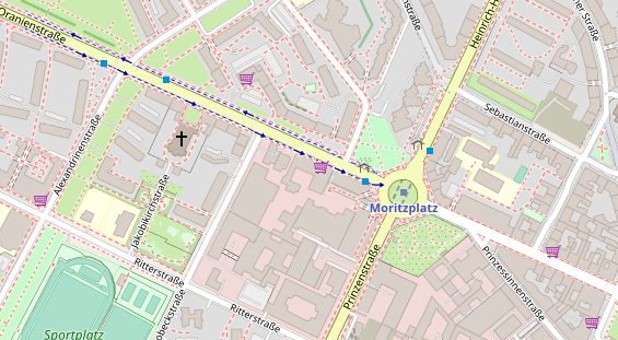 Hochzeitslocation auf Satellitenbild