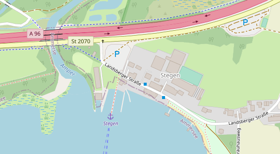 Hochzeitslocation auf Satellitenbild