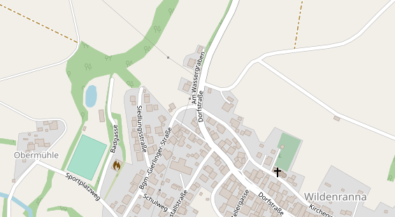 Hochzeitslocation auf Satellitenbild