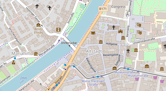 Hochzeitslocation auf Satellitenbild