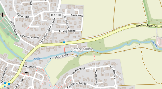 Hochzeitslocation auf Satellitenbild