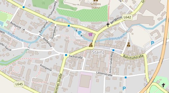 Hochzeitslocation auf Satellitenbild