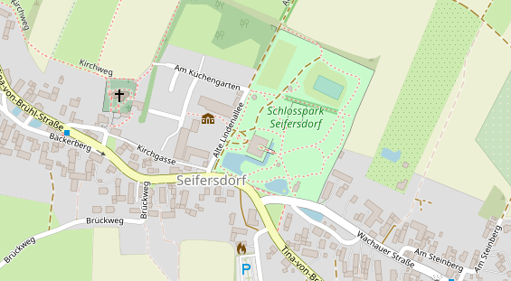 Hochzeitslocation auf Satellitenbild