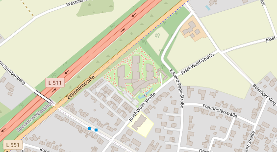 Hochzeitslocation auf Satellitenbild