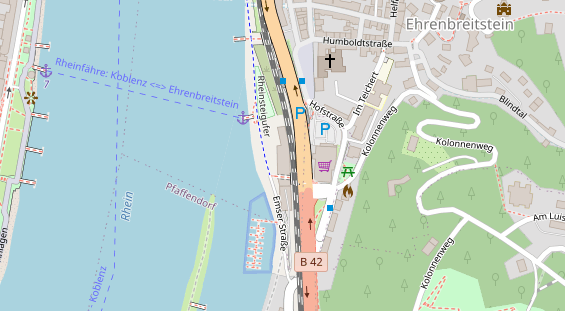 Hochzeitslocation auf Satellitenbild