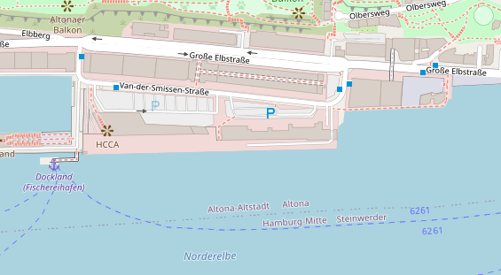 Hochzeitslocation auf Satellitenbild