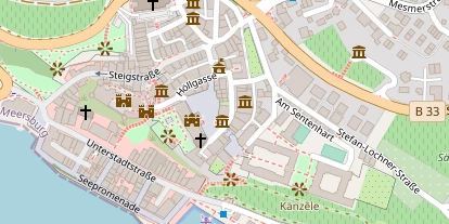 Hochzeitslocation auf Satellitenbild