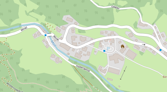 Hochzeitslocation auf Satellitenbild