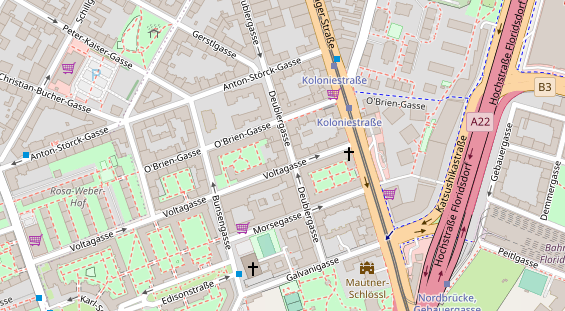 Hochzeitslocation auf Satellitenbild