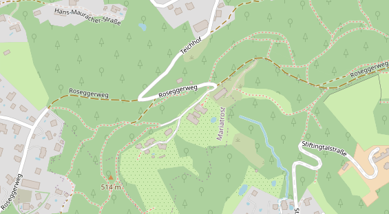 Hochzeitslocation auf Satellitenbild