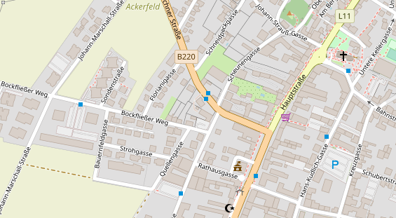 Hochzeitslocation auf Satellitenbild