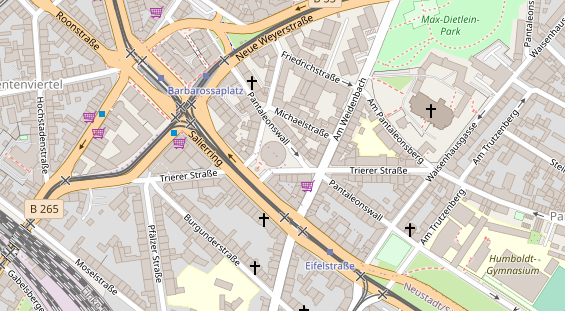 Hochzeitslocation auf Satellitenbild