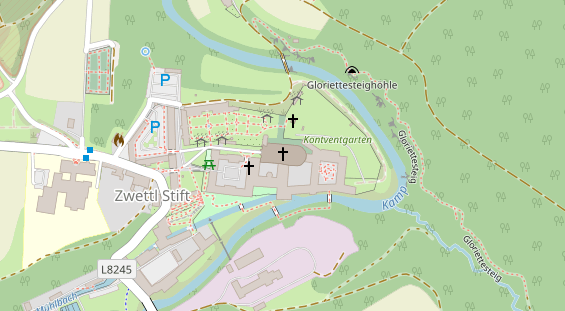 Hochzeitslocation auf Satellitenbild