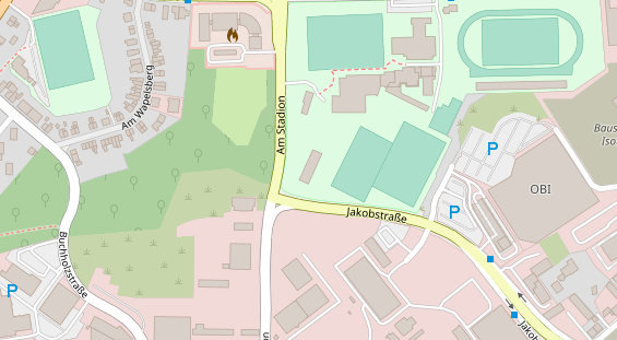 Hochzeitslocation auf Satellitenbild