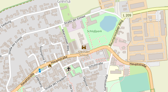 Hochzeitslocation auf Satellitenbild