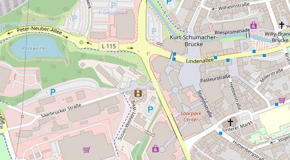 Hochzeitslocation auf Satellitenbild