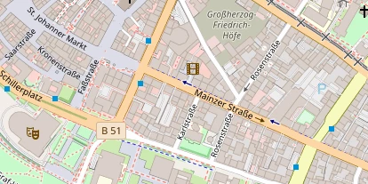 Hochzeitslocation auf Satellitenbild