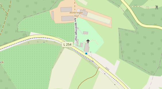 Hochzeitslocation auf Satellitenbild