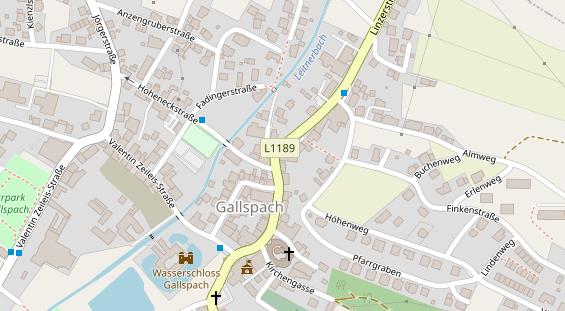 Hochzeitslocation auf Satellitenbild