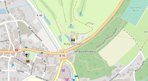 Hochzeitslocation auf Satellitenbild