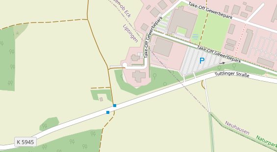 Hochzeitslocation auf Satellitenbild