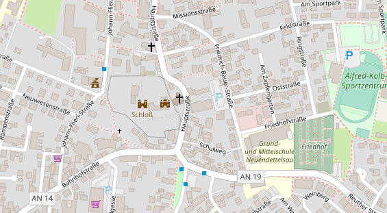 Hochzeitslocation auf Satellitenbild