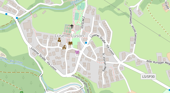 Hochzeitslocation auf Satellitenbild