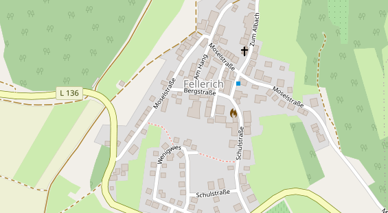 Hochzeitslocation auf Satellitenbild