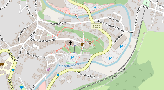 Hochzeitslocation auf Satellitenbild