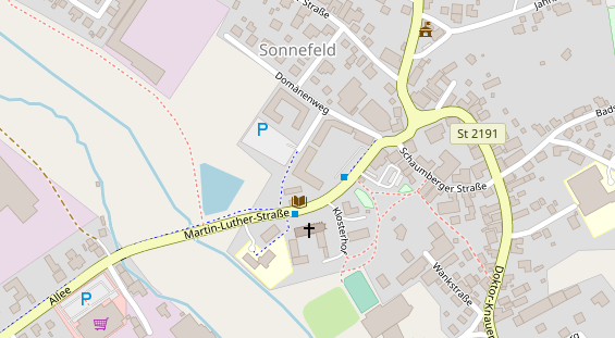 Hochzeitslocation auf Satellitenbild