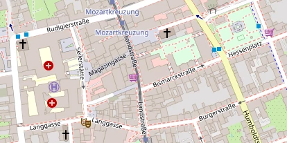 Hochzeitslocation auf Satellitenbild