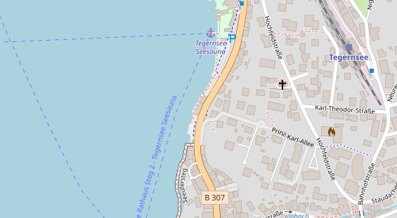 Hochzeitslocation auf Satellitenbild