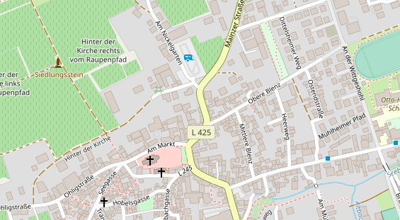 Hochzeitslocation auf Satellitenbild