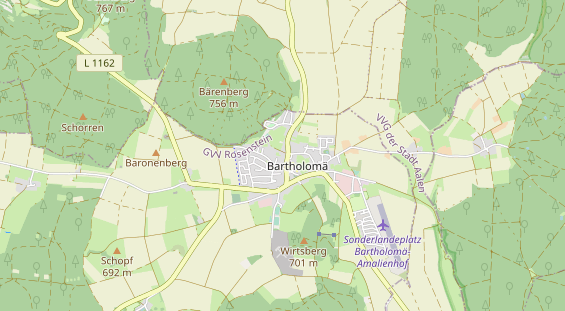 wedding venue on map