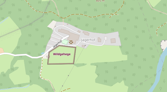 Hochzeitslocation auf Satellitenbild
