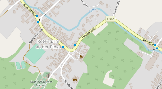 Hochzeitslocation auf Satellitenbild