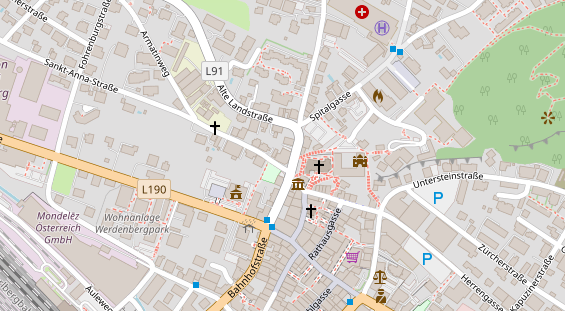 Hochzeitslocation auf Satellitenbild