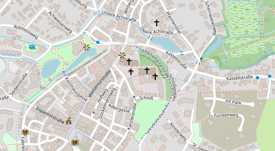 Hochzeitslocation auf Satellitenbild