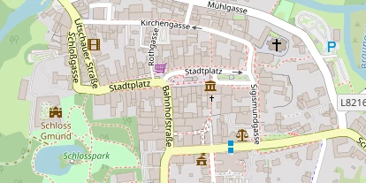 Hochzeitslocation auf Satellitenbild