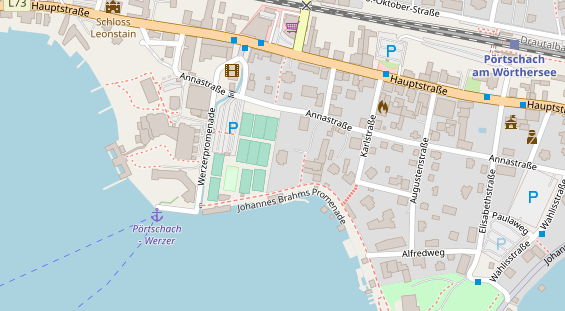 Hochzeitslocation auf Satellitenbild