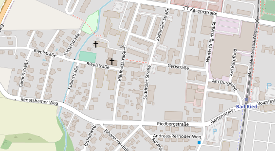 Hochzeitslocation auf Satellitenbild