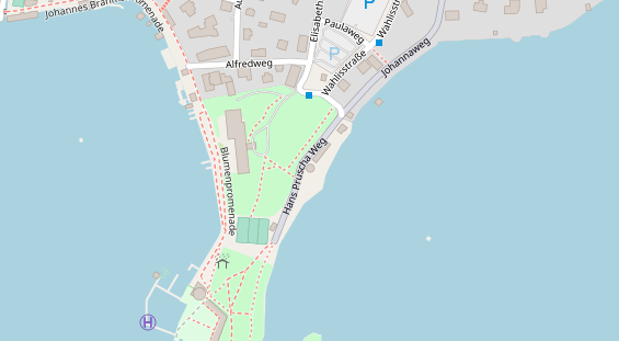 Hochzeitslocation auf Satellitenbild