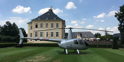 Hochzeit - Art der Location: im Freien - Köln Lindenthal - Junkersdorf - Barockpark - Helikopter Landeplatz - Golf-Club Schloss Miel