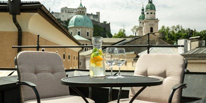 Hochzeit - Umgebung: in einer Stadt - Salzburg-Stadt (Salzburg) - Kaisersuite Balkon - Radisson Blu Hotel Altstadt 5*