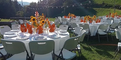 Mariage - Hochzeitsessen: mehrgängiges Hochzeitsmenü - Simmersfeld - Abendessenauf der Festwiese - Palmspring