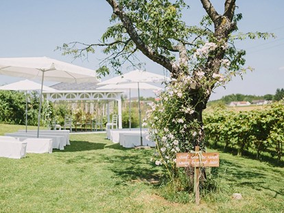 Hochzeit - Umgebung: in Weingärten - Heiraten unter freiem Himmel in der Träumerei in Weichselbaum. - Die Träumerei